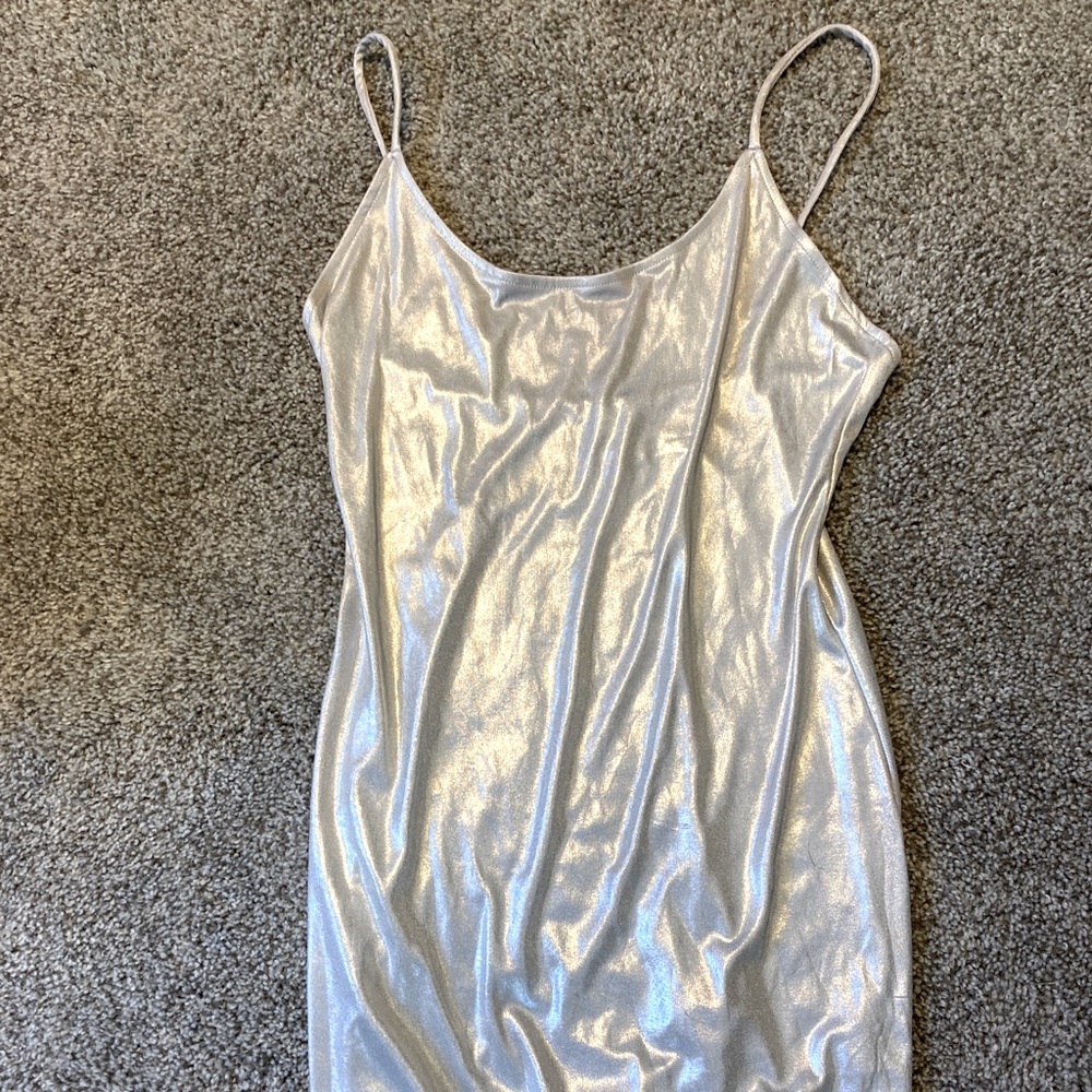 Silver Mini Dress